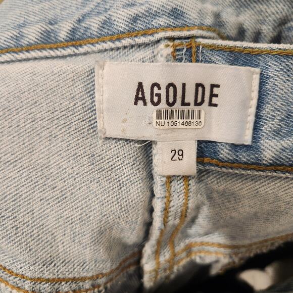 Agolde broken waistband High-rise blue jeans size 29 - Picture 9 of 10